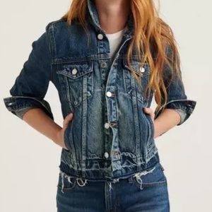 Lucky Brand Tomboy Trucker Crop Jean Jacket